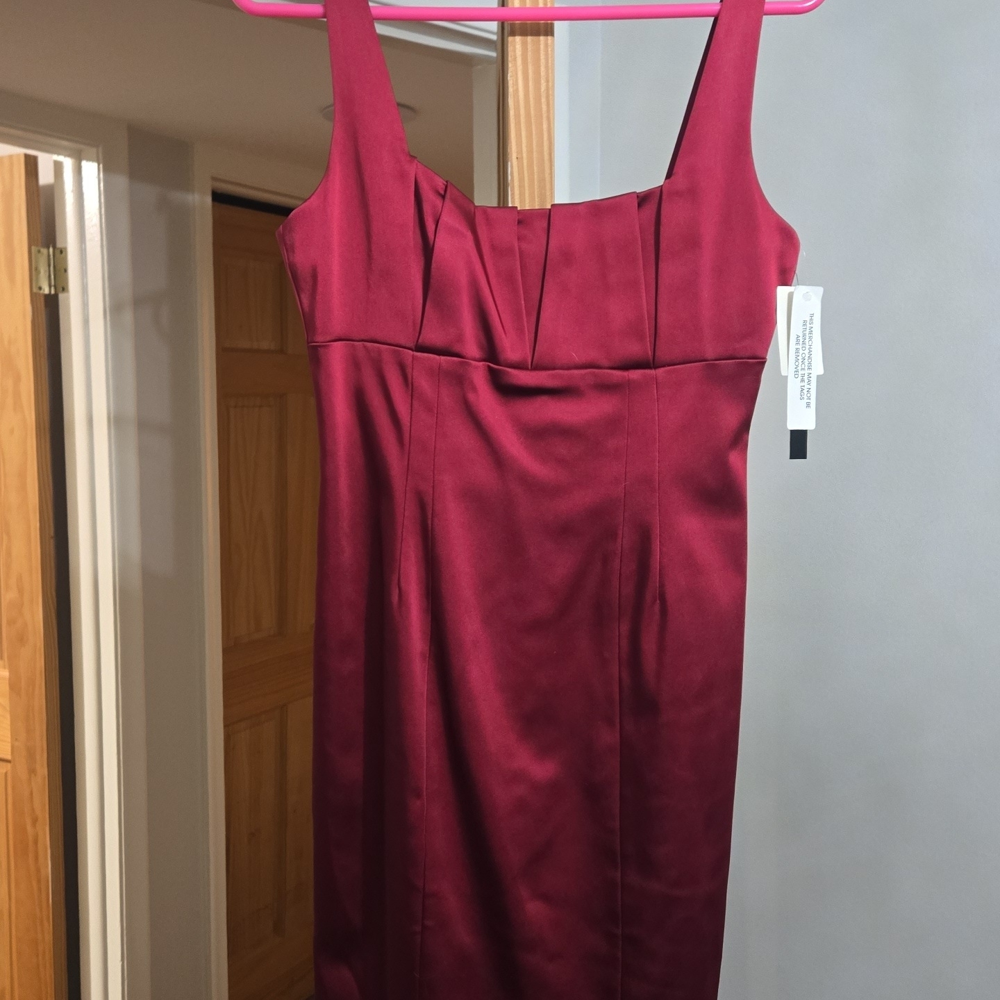David Meister Rich Burgundy Midi Dress